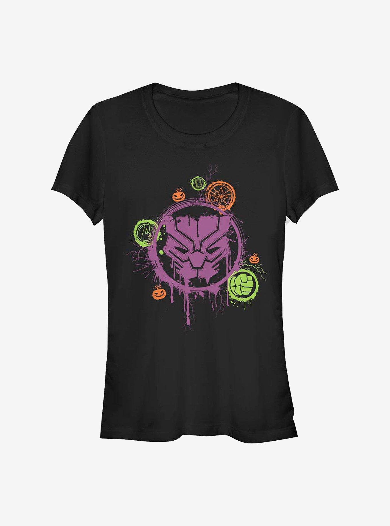 Marvel Avengers Panther Stencil Girls T-Shirt