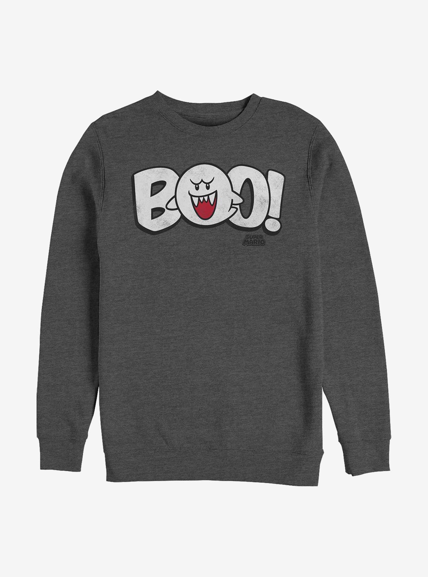 Nintendo Boo Sweatshirt, CHAR HTR, hi-res