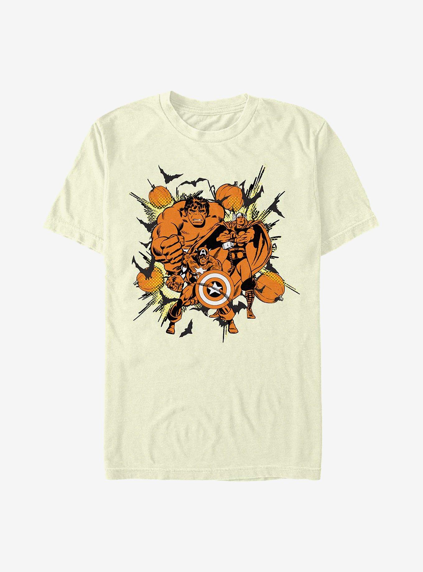 Marvel Avengers Group Pumpkin T-Shirt, NATURAL, hi-res