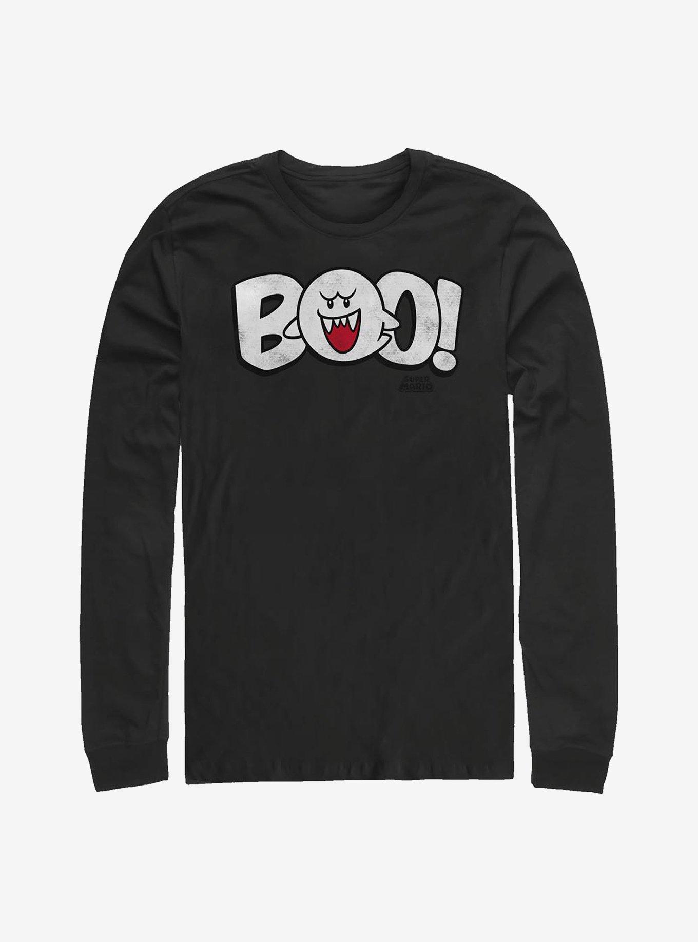 Nintendo Boo Long-Sleeve T-Shirt, BLACK, hi-res