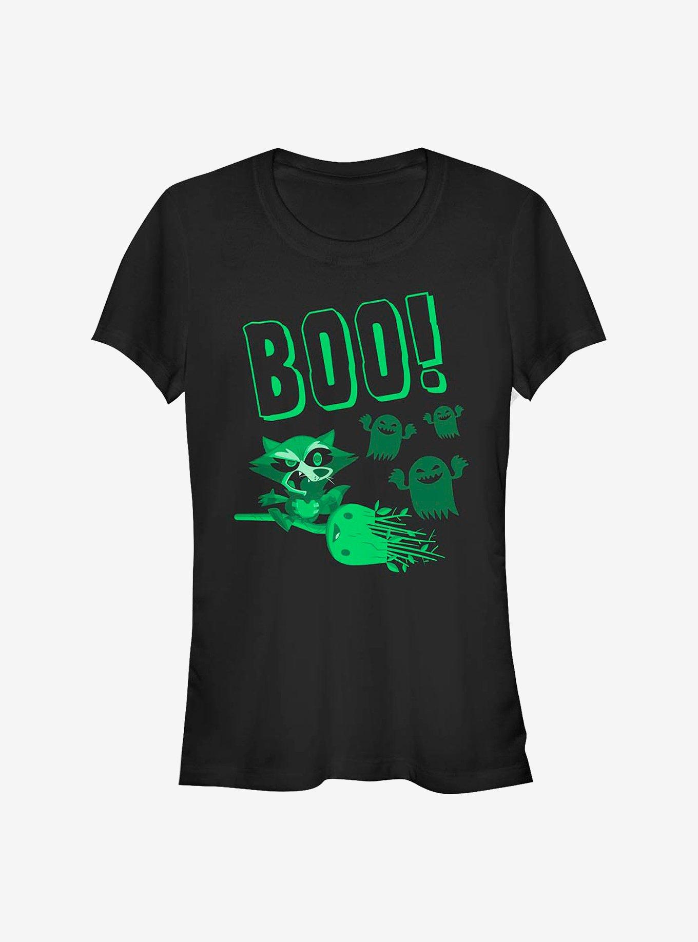Marvel Guardians of The Galaxy Boo Rocket Girls T-Shirt, BLACK, hi-res