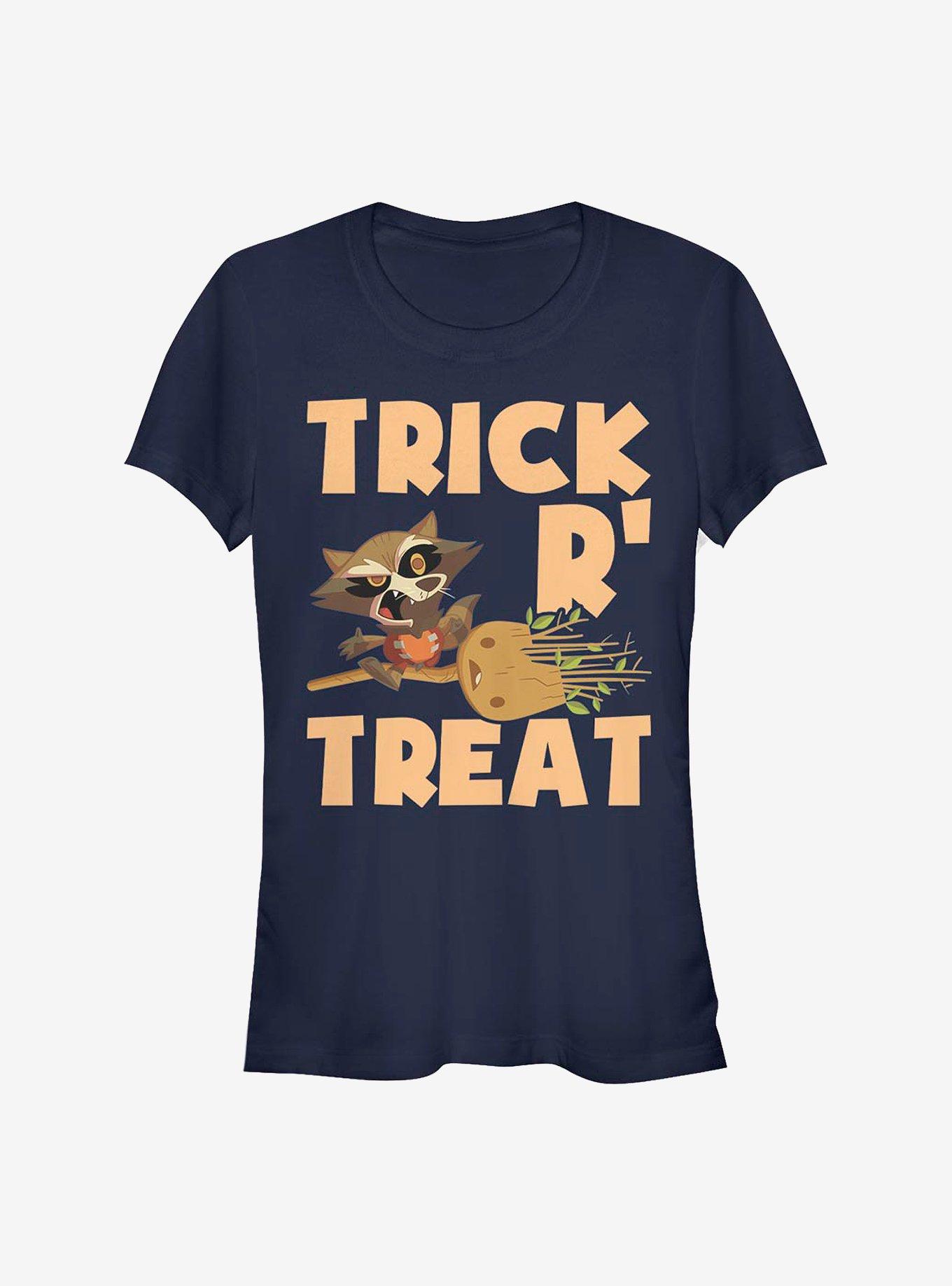 Marvel Guardians of The Galaxy Rocketgroot Halloween Girls T-Shirt, NAVY, hi-res