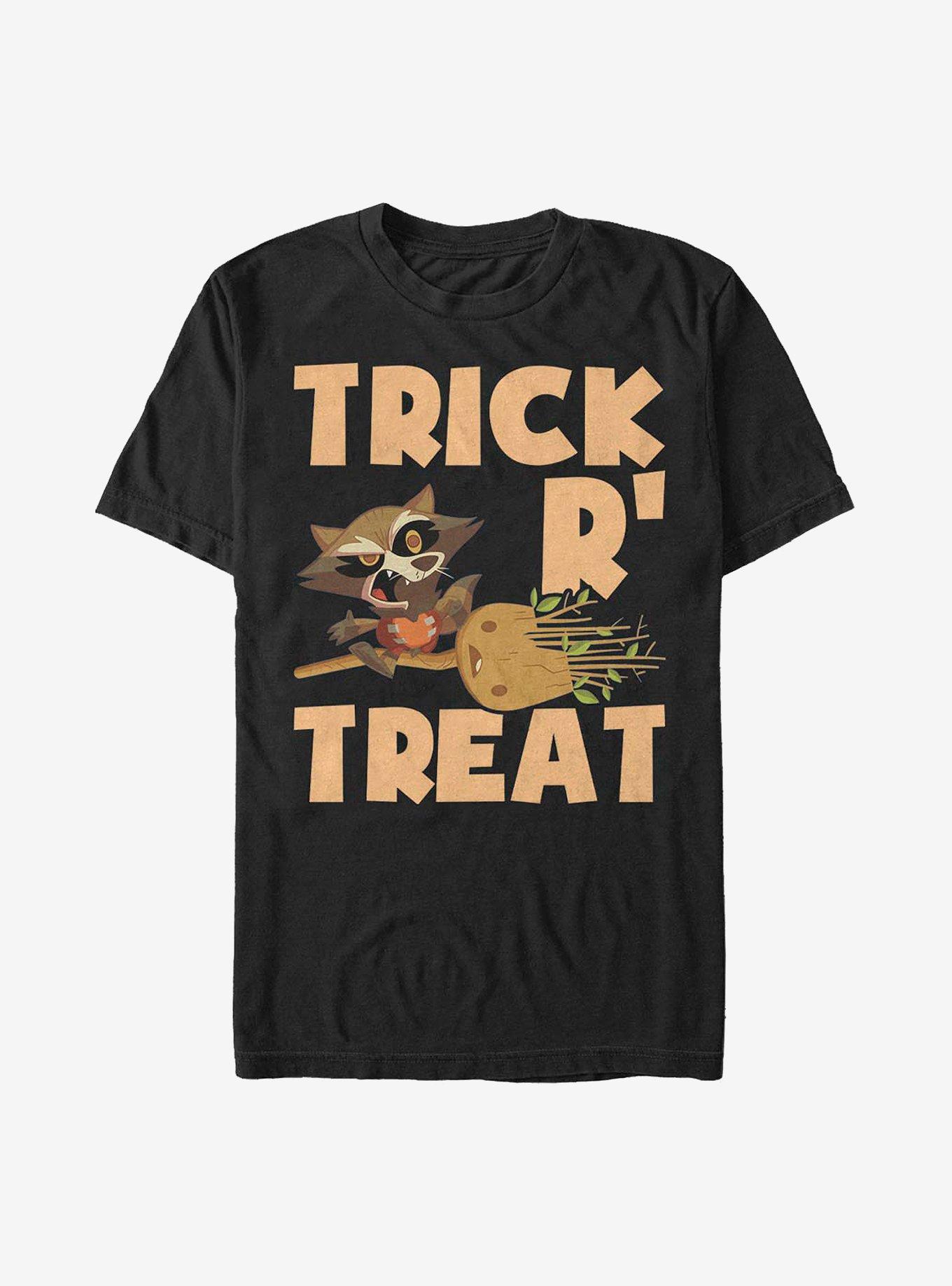 Marvel Guardians of The Galaxy Rocketgroot Halloween T-Shirt, BLACK, hi-res