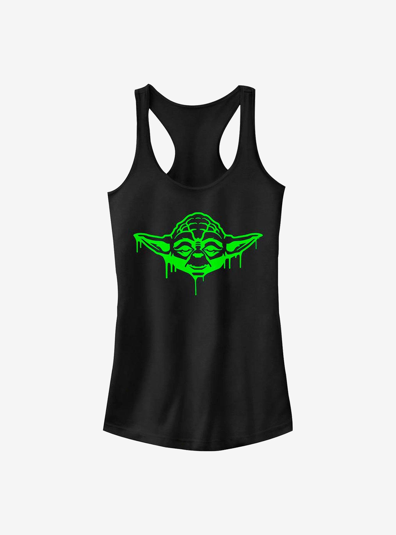 Star Wars Oozing Yoda Girls Tank, BLACK, hi-res