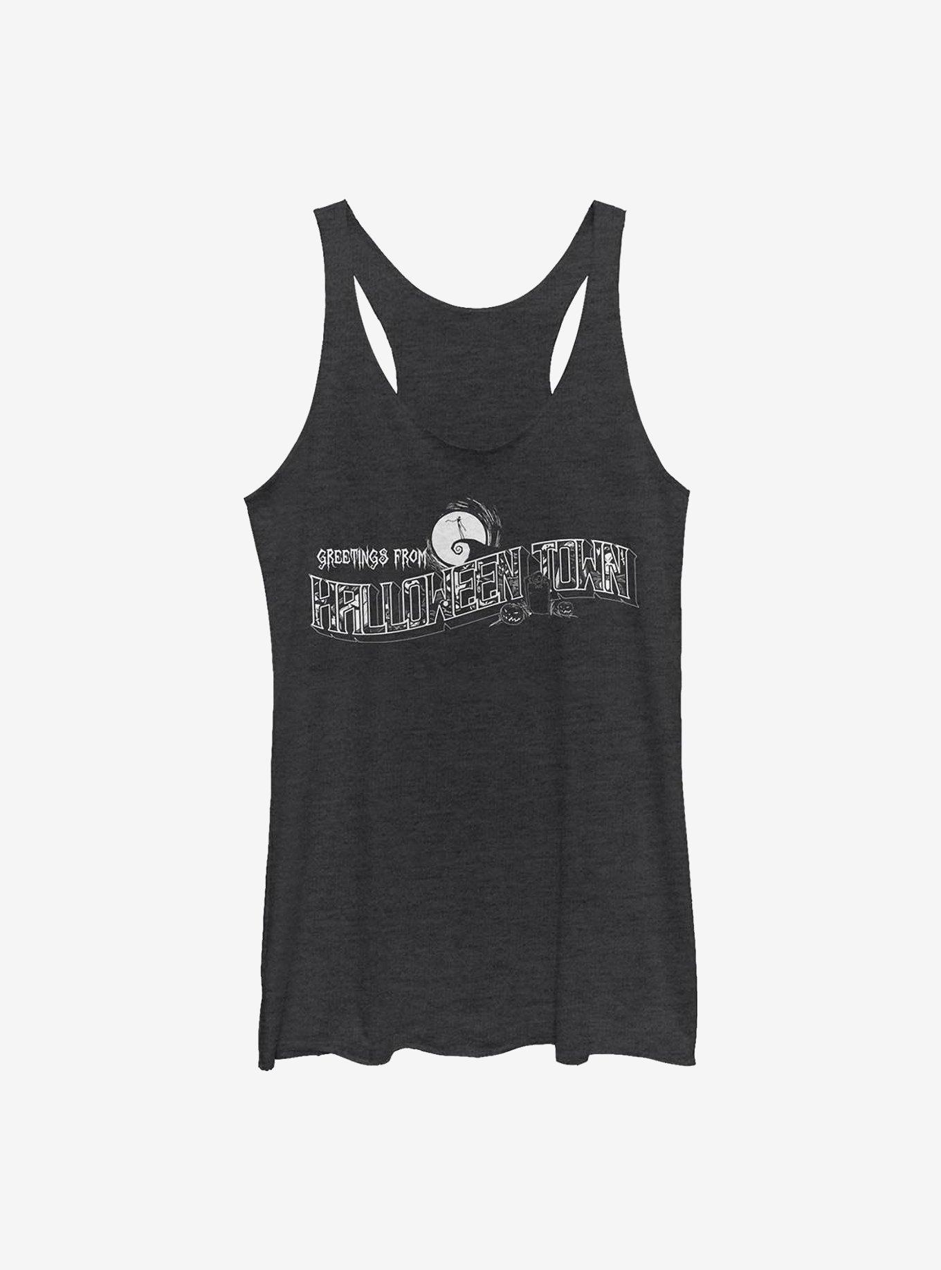 The Nightmare Before Christmas Greetings Halloween Town Girls Tank ...