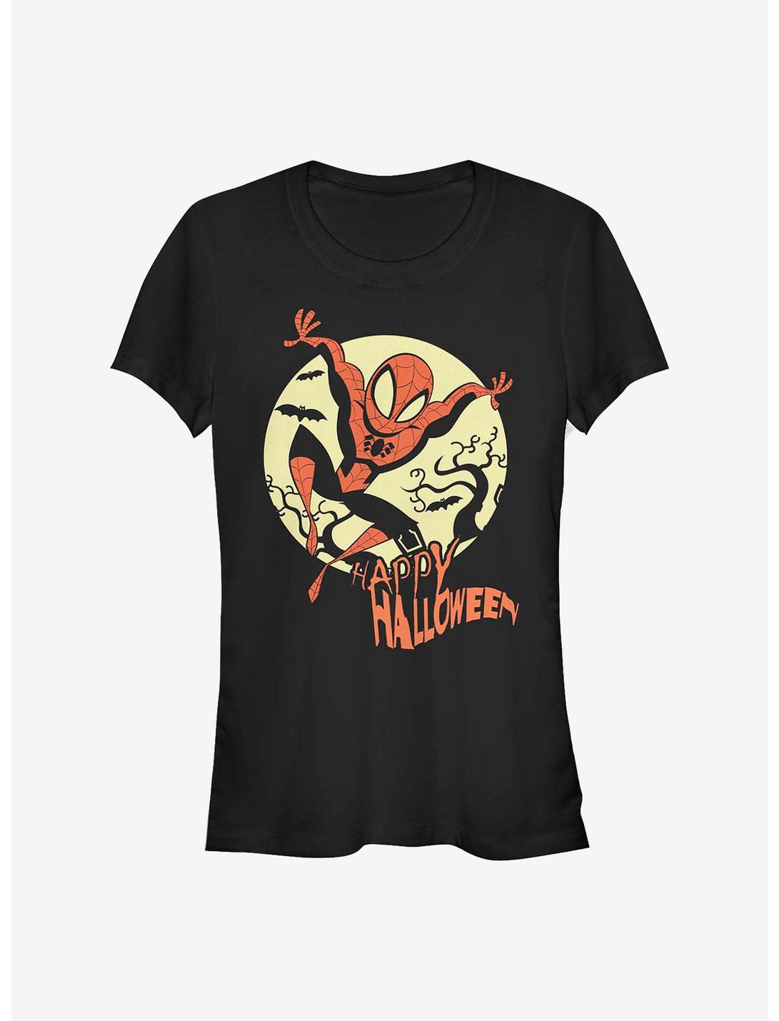 Marvel Spider-Man Hallow Moon Girls T-Shirt, BLACK, hi-res