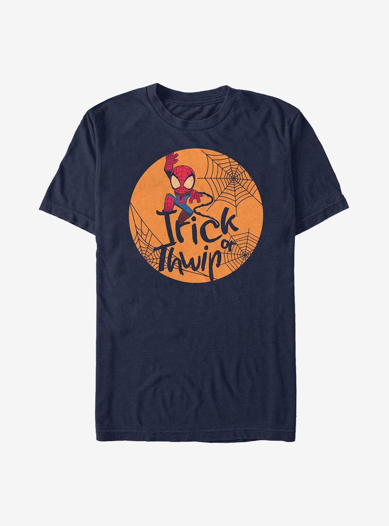 Marvel Spider-Man Trick Or Thwip T-Shirt, NAVY, hi-res