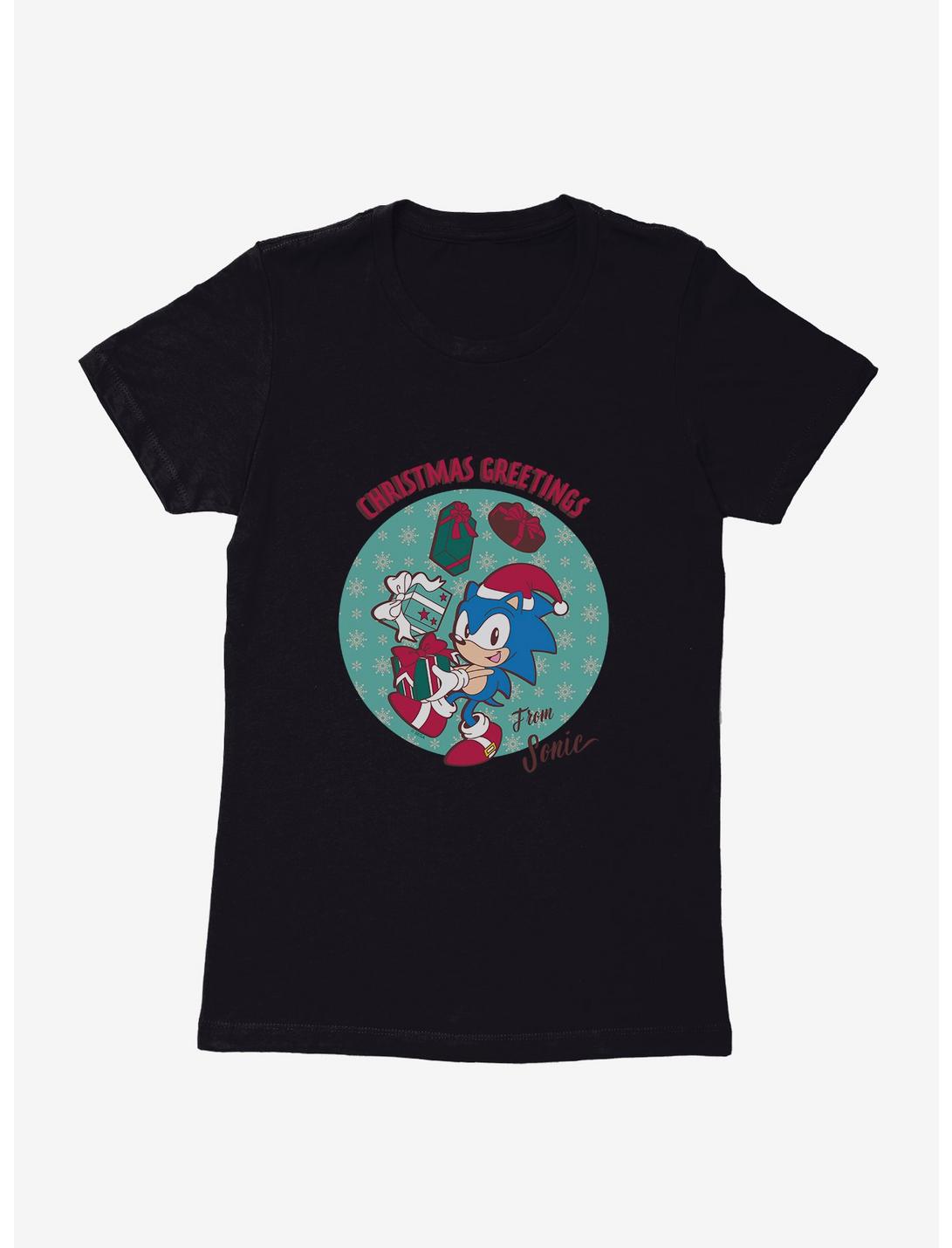 Sonic The Hedgehog Christmas Greetings From Sonic Womens T-Shirt, , hi-res