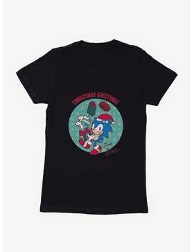 Sonic The Hedgehog Christmas Greetings From Sonic Womens T-Shirt, , hi-res