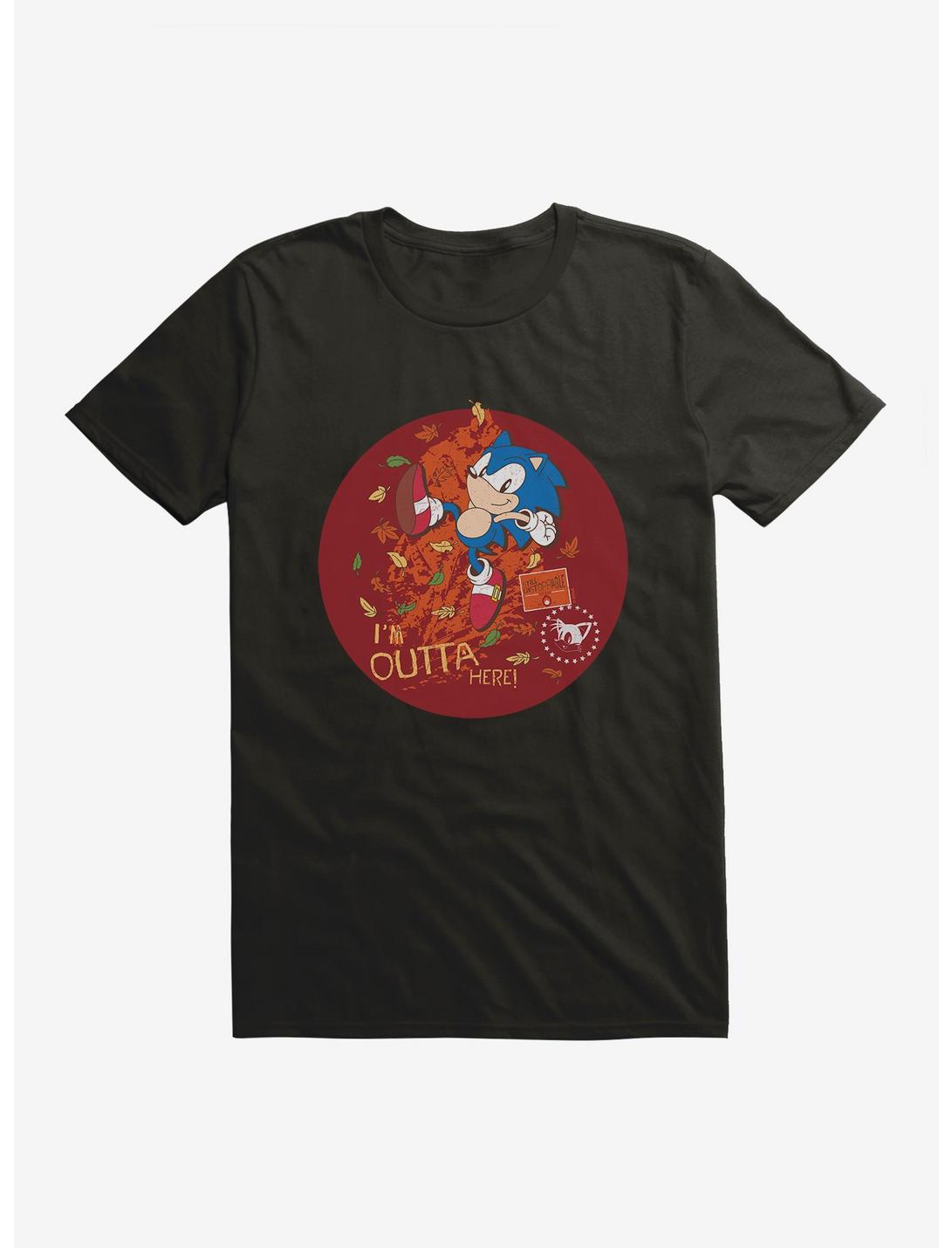 Sonic The Hedgehog Sonic Through The Leaves T-Shirt, BLACK, hi-res