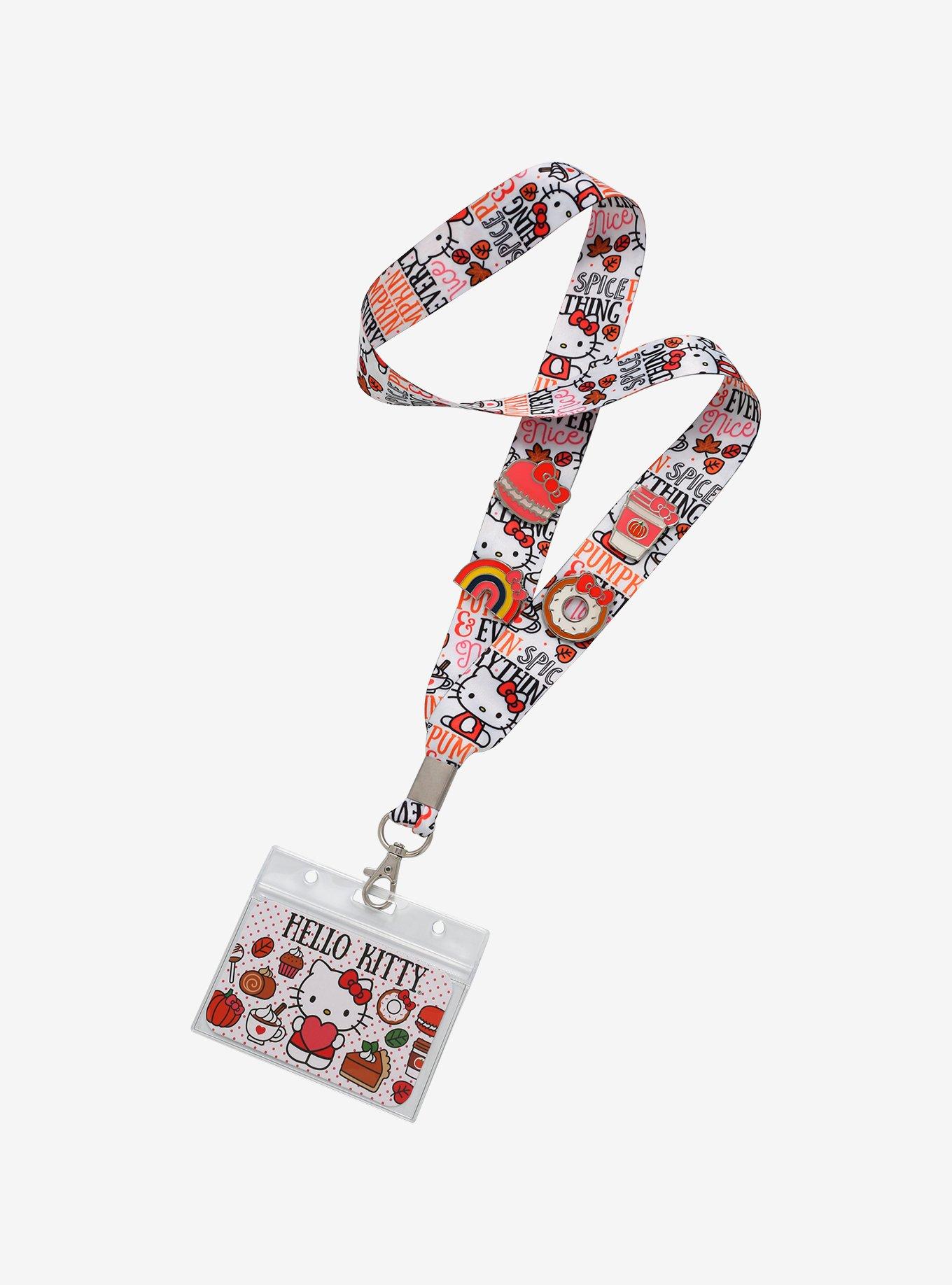 Loungefly Hello Kitty Pumpkin Spice Lanyard & Pin Set, , hi-res