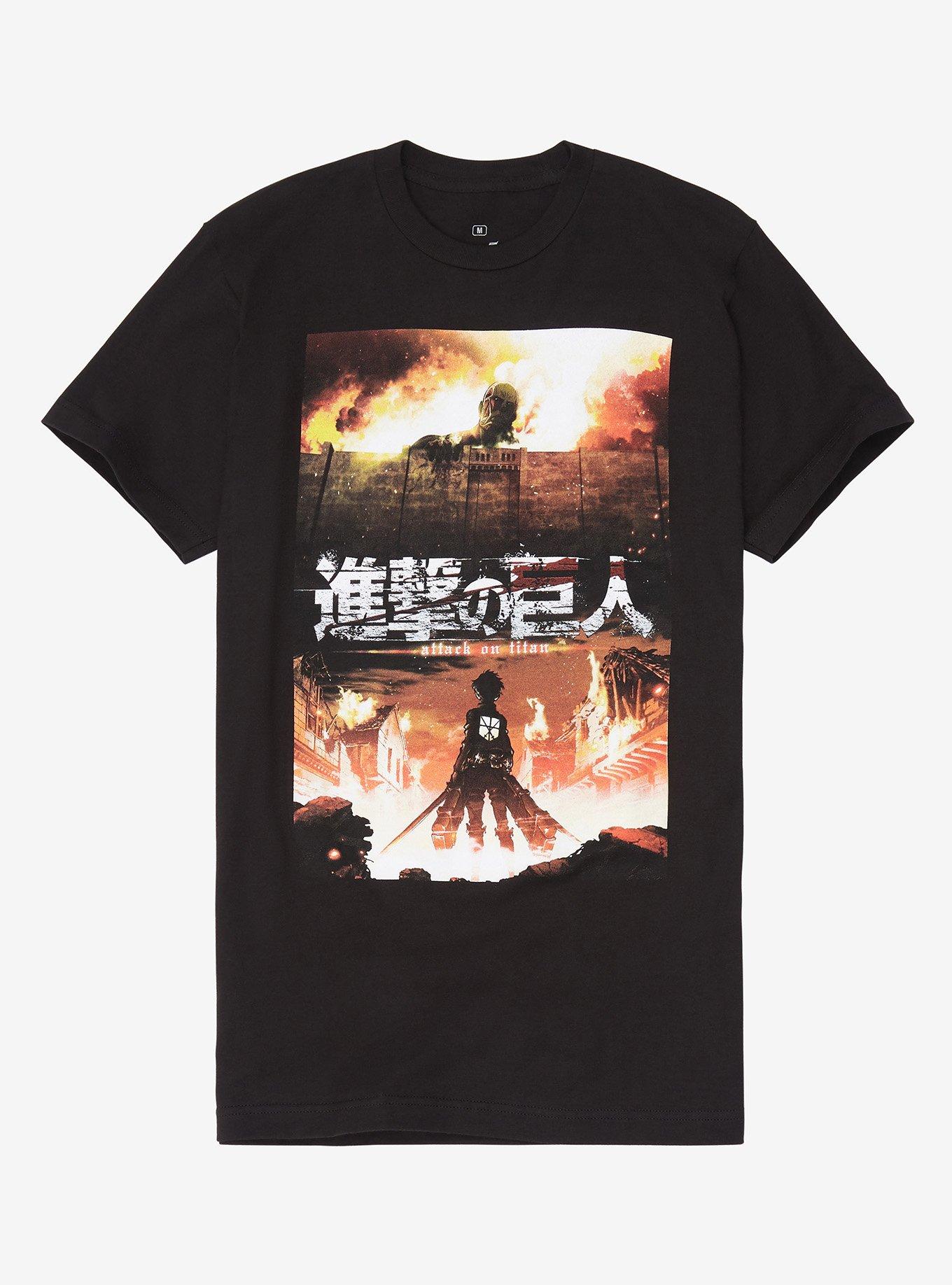 Attack On Titan Season 1 Poster T-Shirt, BLACK, hi-res