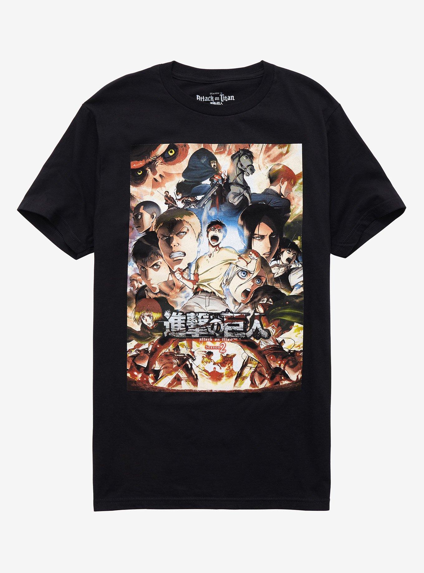 Attack On Titan Season 2 T-Shirt, BLACK, hi-res