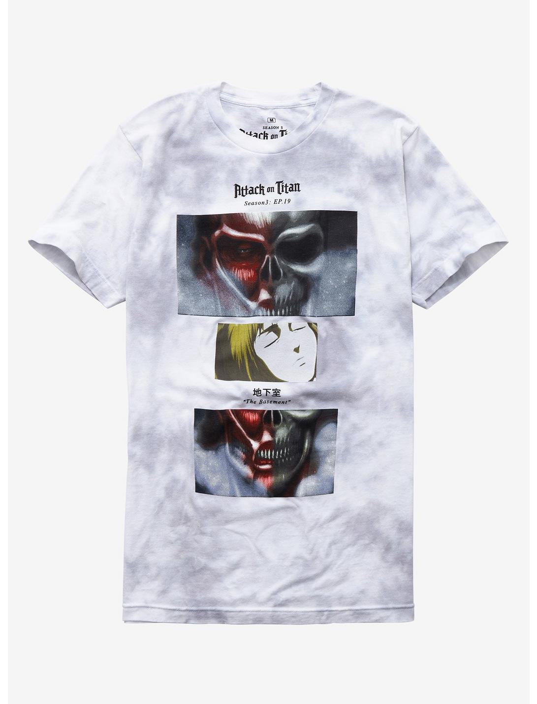 Attack On Titan Season 3: Ep. 19 Tie-Dye T-Shirt, WHITE, hi-res