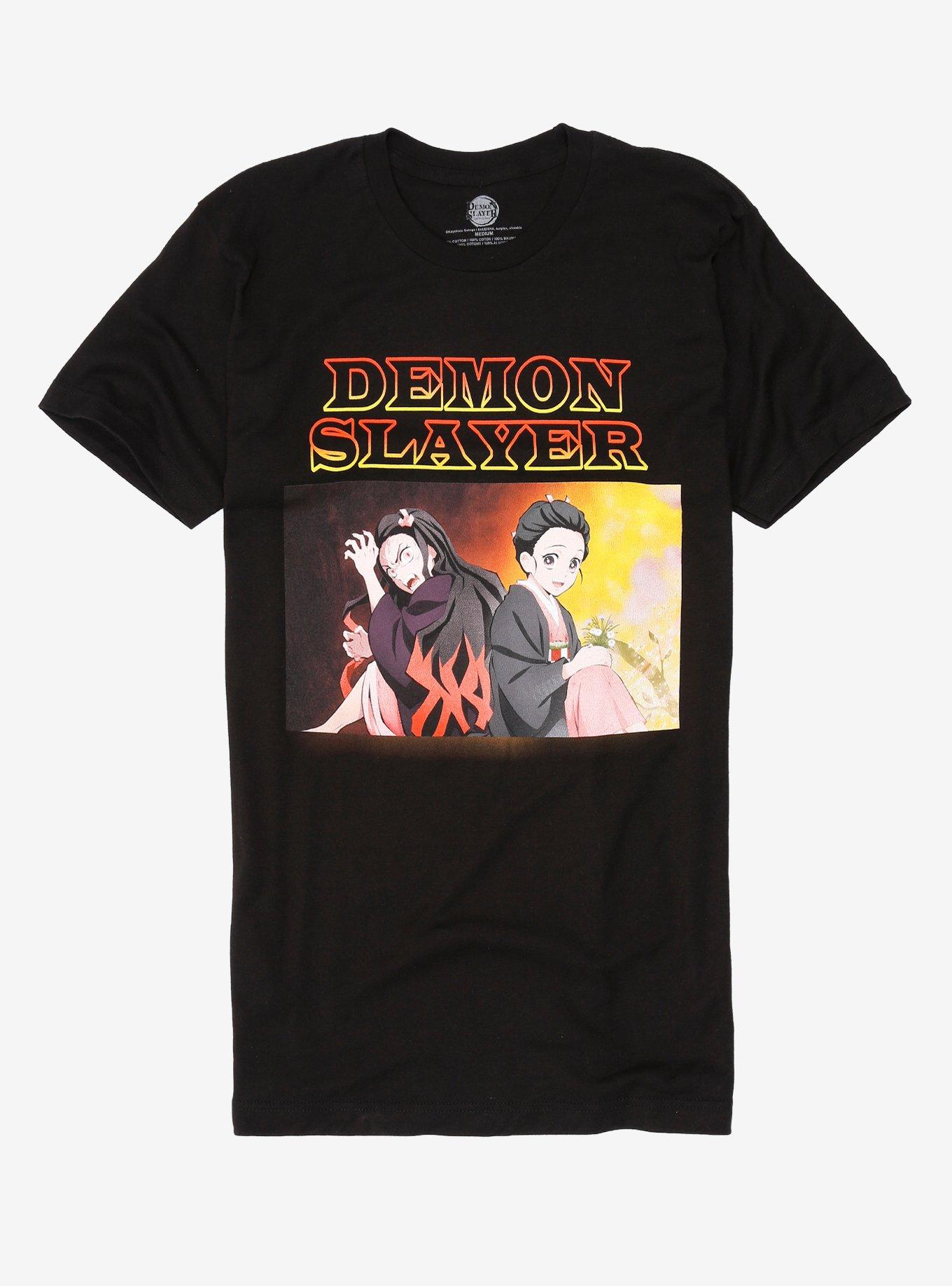Demon Slayer: Kimetsu No Yaiba Nezuko Before & After T-Shirt, BLACK, hi-res
