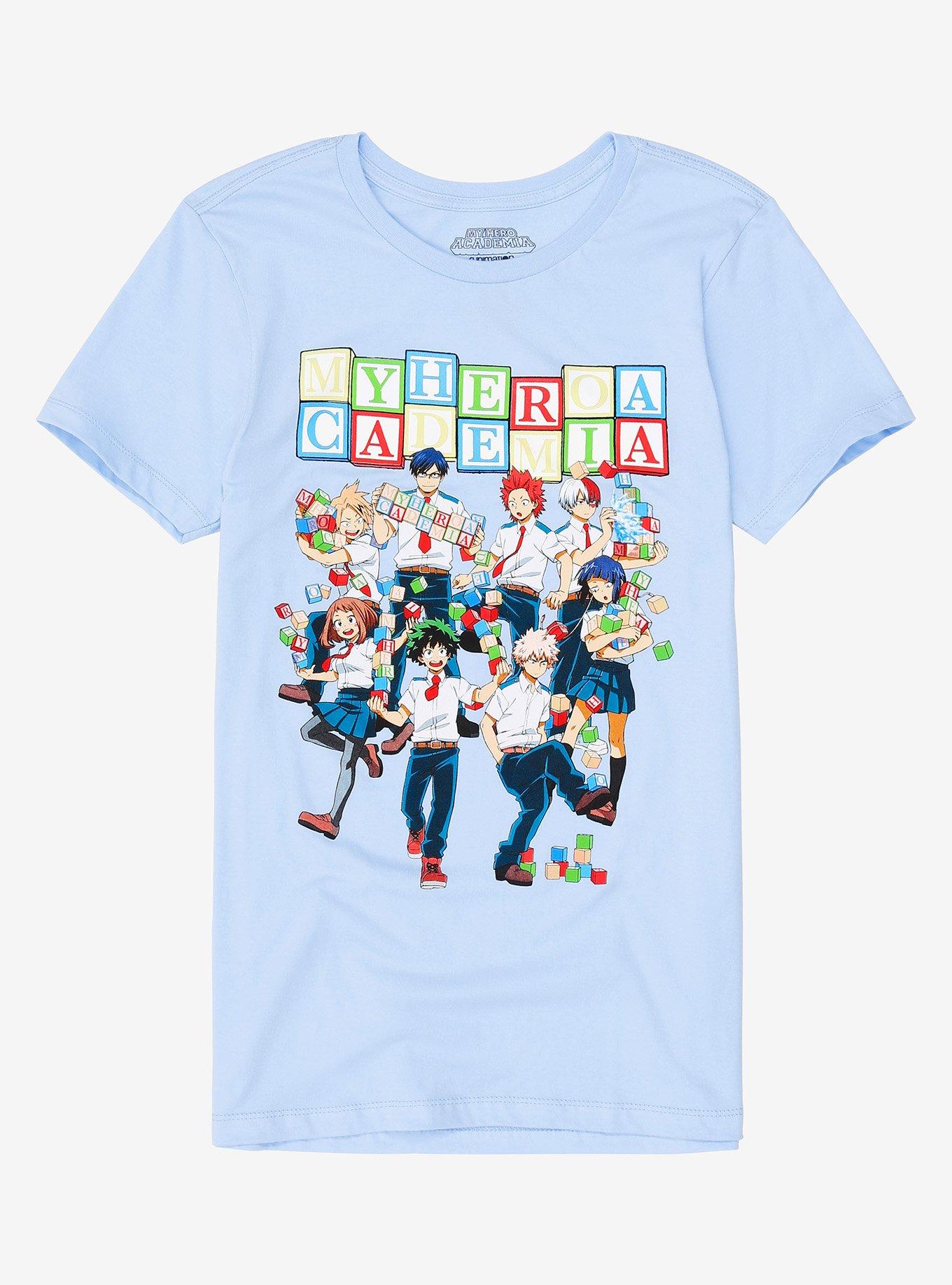 My Hero Academia Letter Blocks T-Shirt, BLUE, hi-res