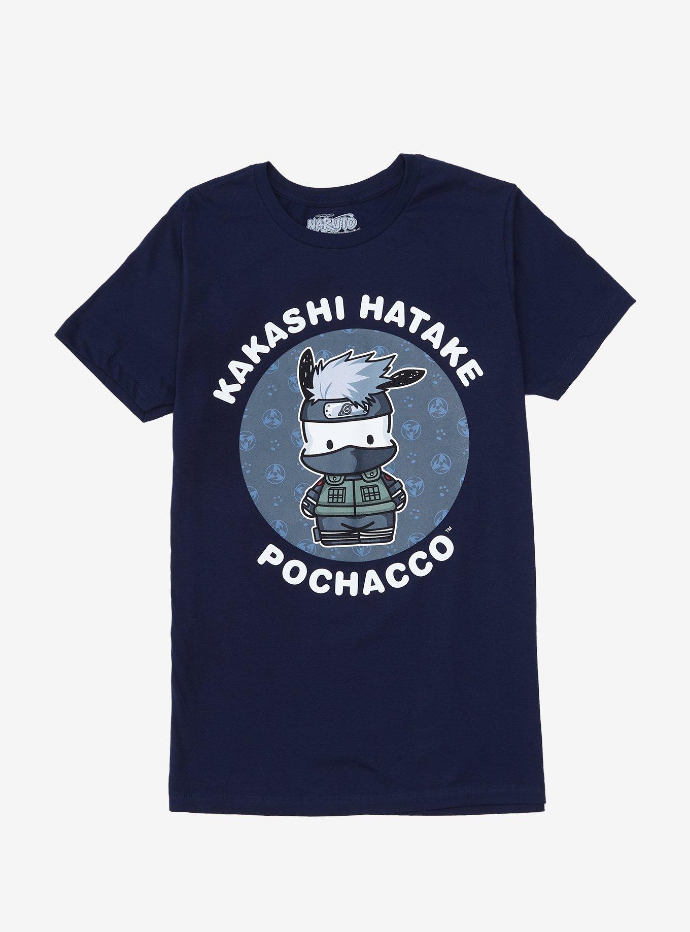 Naruto Shippuden X Hello Kitty And Friends Kakashi Pochacco T-Shirt, NAVY, hi-res