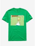 The Simpsons Homer Backs Into The Bushes T-Shirt, GREEN, hi-res