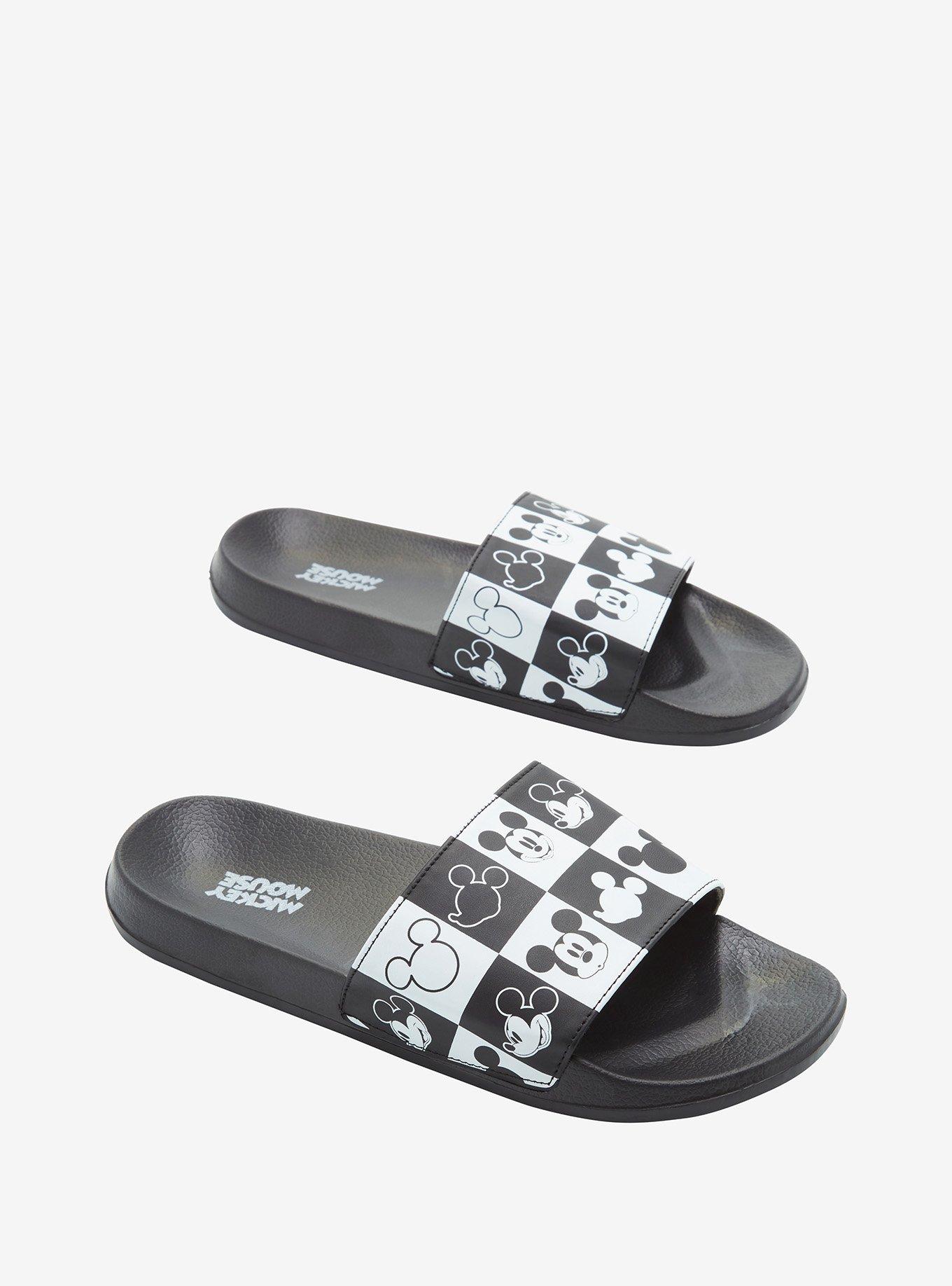 Disney Mickey Mouse Checkered Slide Sandals, MULTI, hi-res