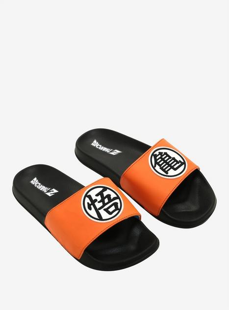 Dragon Ball Z Goku Kanji Slide Sandals | Hot Topic