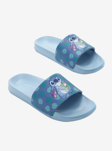 【COLOR iN ID】Square Stitch Flip Flops Disney Lilo & Stitch Figural Stitch Slide Sandals - BoxLunch