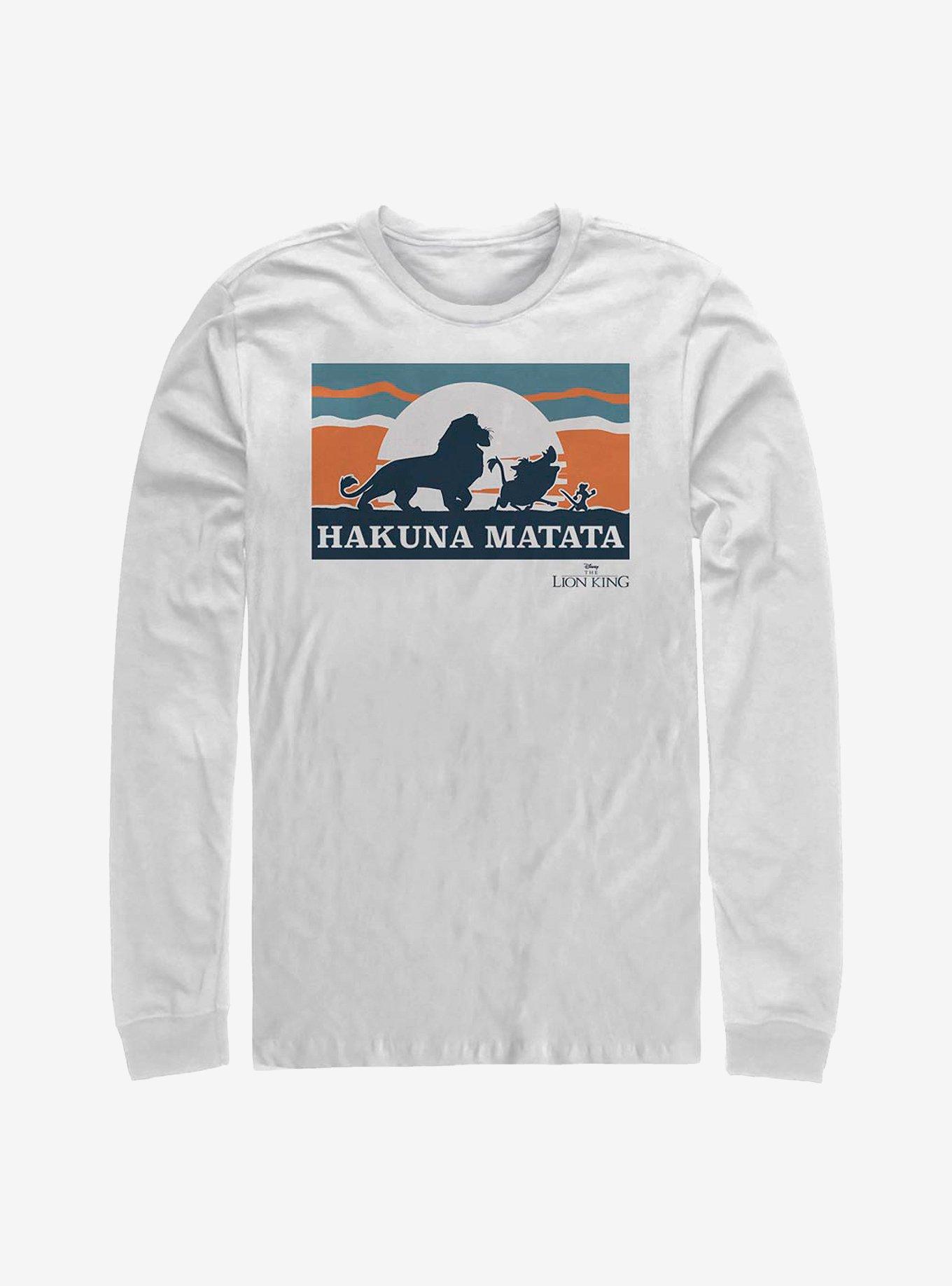 【MAISON MINED】(THE LION KING)HAKUNA MATATA LONG SLEEVE Disney The Lion King Hakuna Matata Long-Sleeve T-Shirt