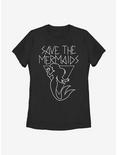 Disney The Little Mermaid Save The Mermaids Womens T-Shirt, BLACK, hi-res