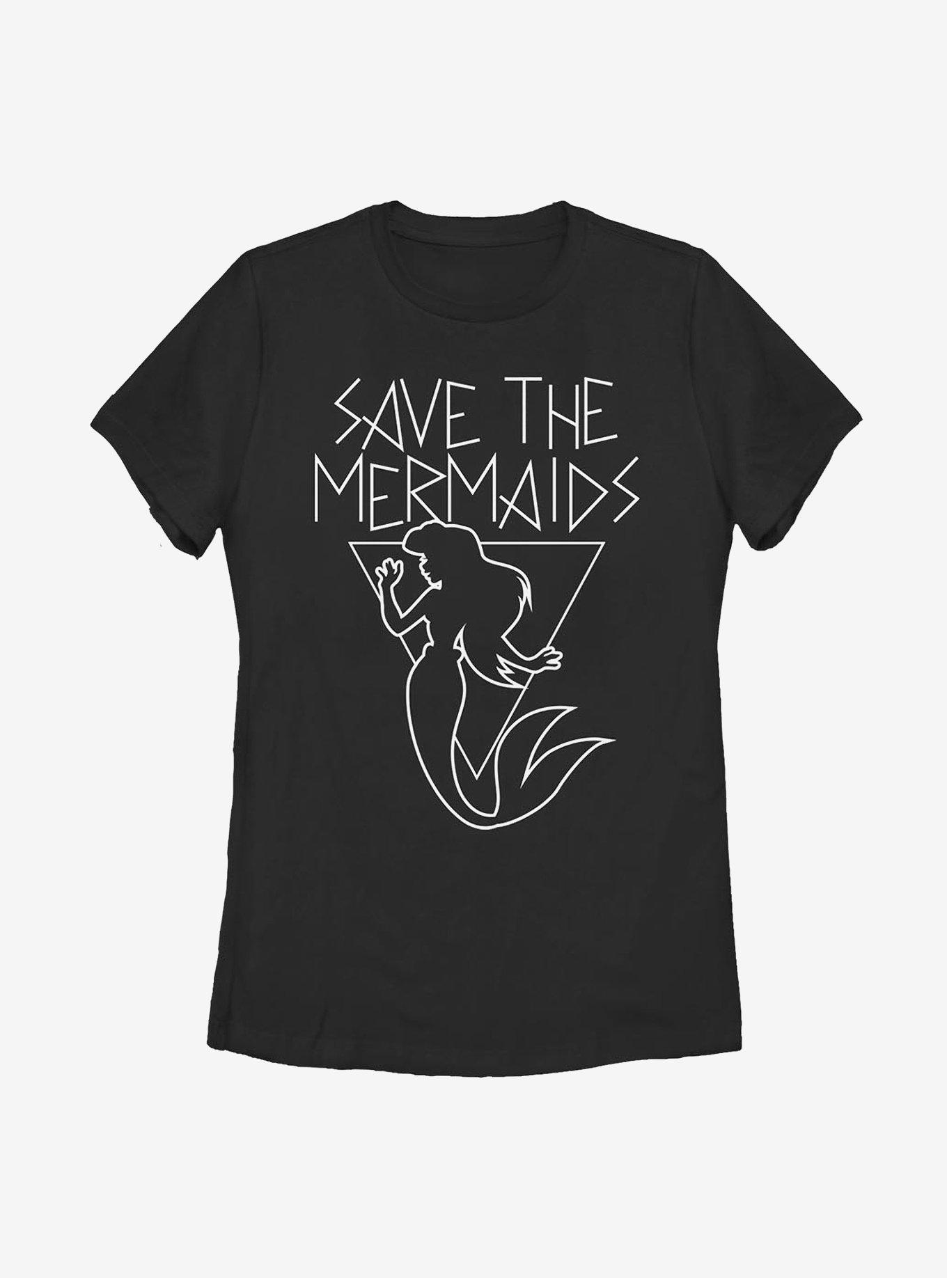 Disney The Little Mermaid Save The Mermaids Womens T-Shirt, BLACK, hi-res