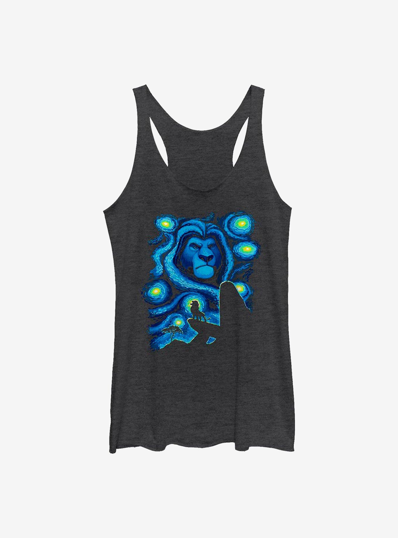 Disney The Lion King Starry Pridelands Womens Tank Top, BLK HTR, hi-res