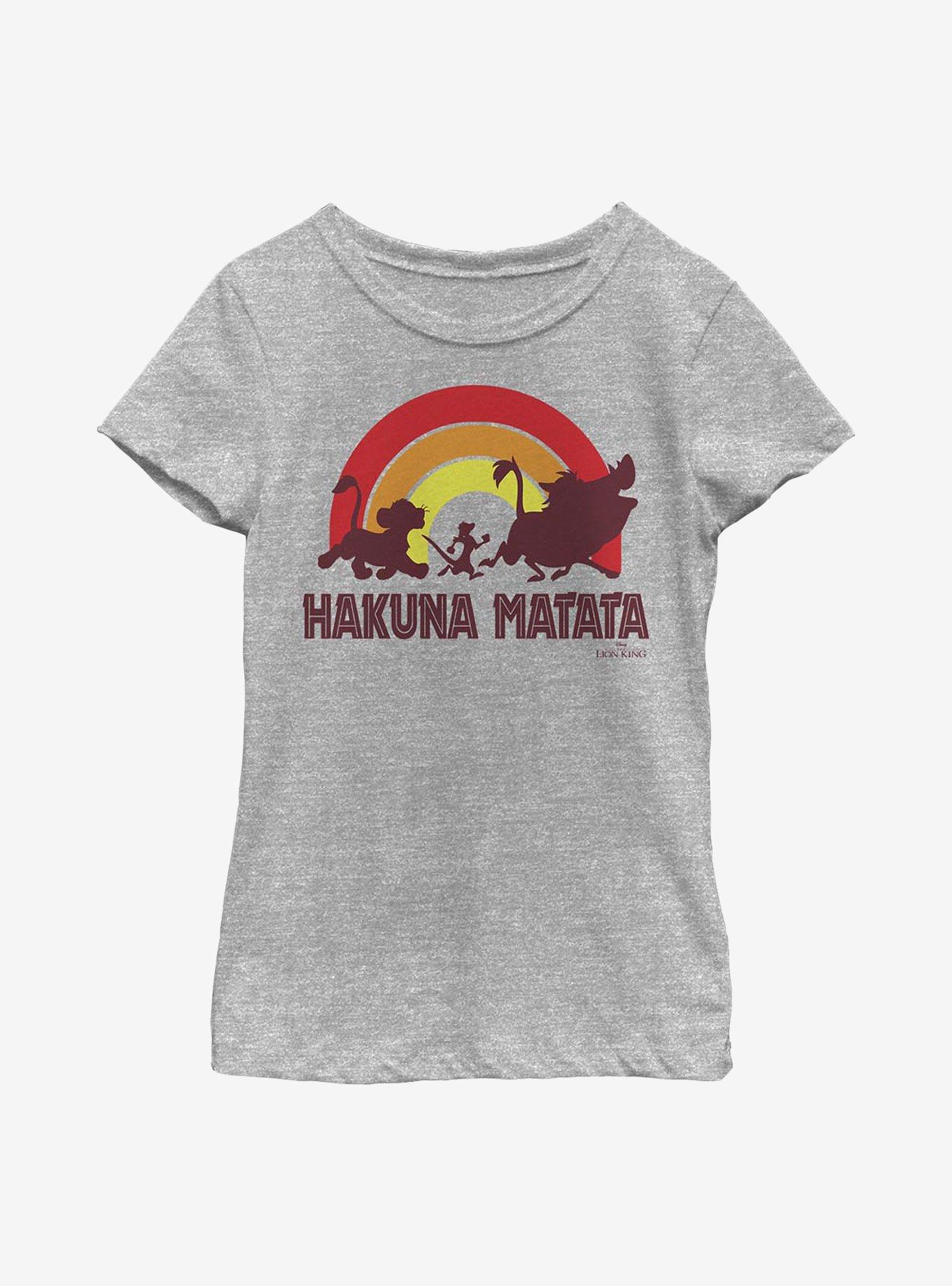 Disney The Lion King Hakuna Rainbow Youth Girls T-Shirt, ATH HTR, hi-res