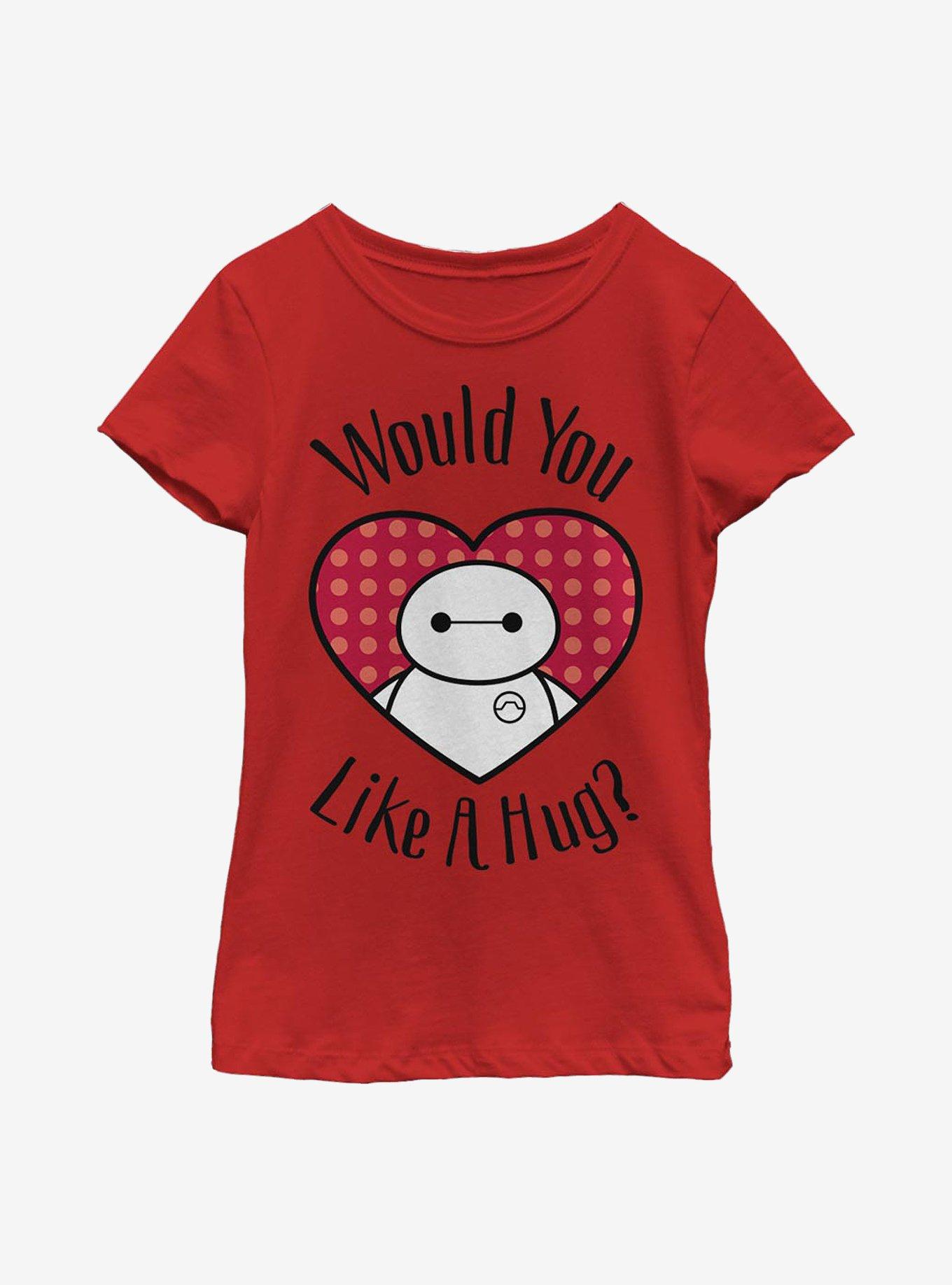 Disney Big Hero 6 Baymax Hugs All Around Youth Girls T-Shirt, , hi-res