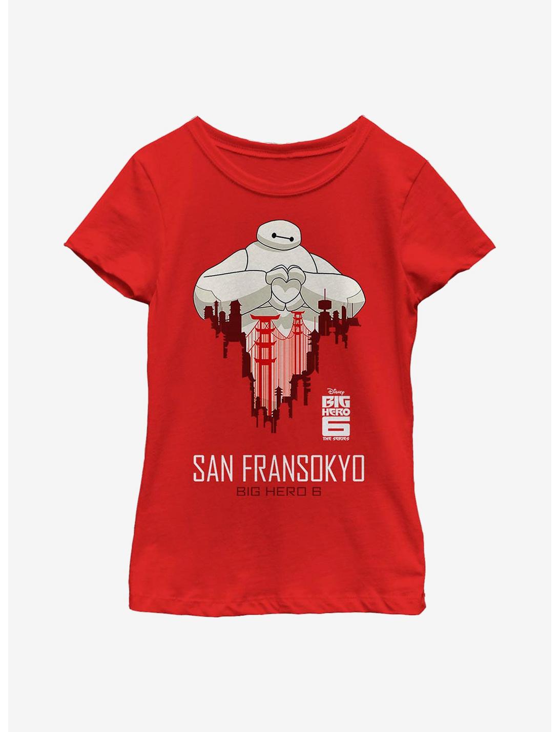 Disney Big Hero 6 SF Love Youth Girls T-Shirt, RED, hi-res