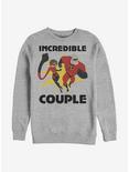 Disney Pixar The Incredibles Incredible Couple Sweatshirt, ATH HTR, hi-res