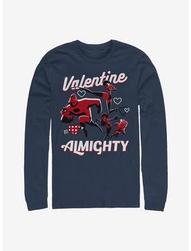 Disney Pixar The Incredibles Valentine Almighty Long-Sleeve T-Shirt, NAVY, hi-res