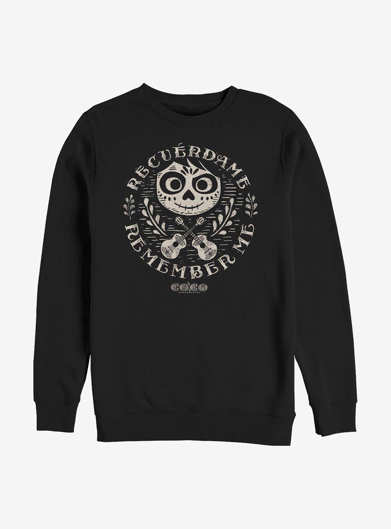 Disney Pixar Coco Circle Remember Sweatshirt, BLACK, hi-res