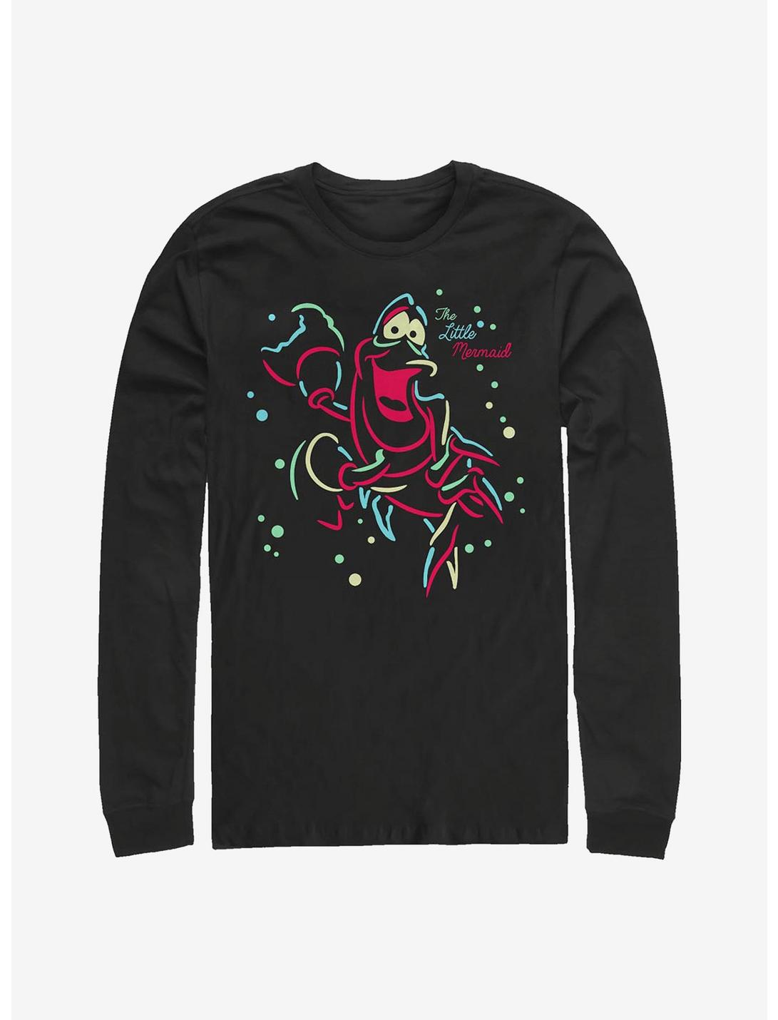 Disney The Little Mermaid Crab Lights Long-Sleeve T-Shirt, BLACK, hi-res
