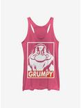 Disney Snow White And The Seven Dwarfs Grumpy Poster Womens Tank Top, PINK HTR, hi-res