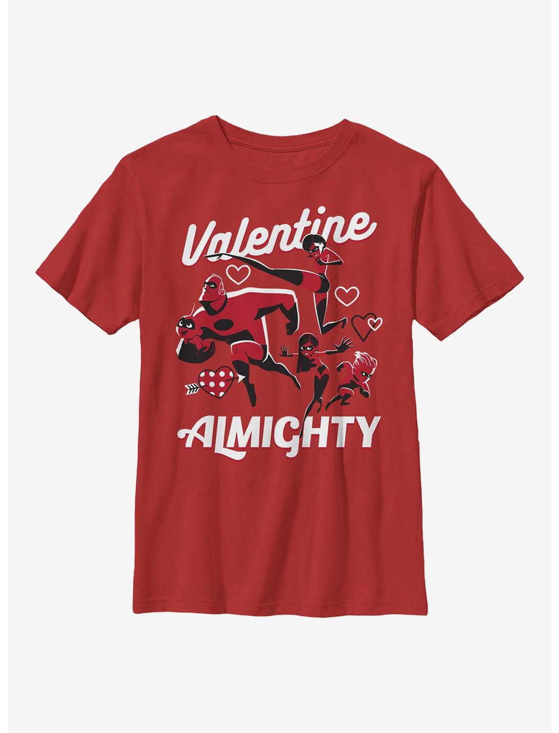 Disney Pixar The Incredibles Valentine Almighty Youth T-Shirt, RED, hi-res