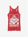 Disney Snow White And The Seven Dwarfs Grumpy Poster Womens Tank Top, RED HTR, hi-res