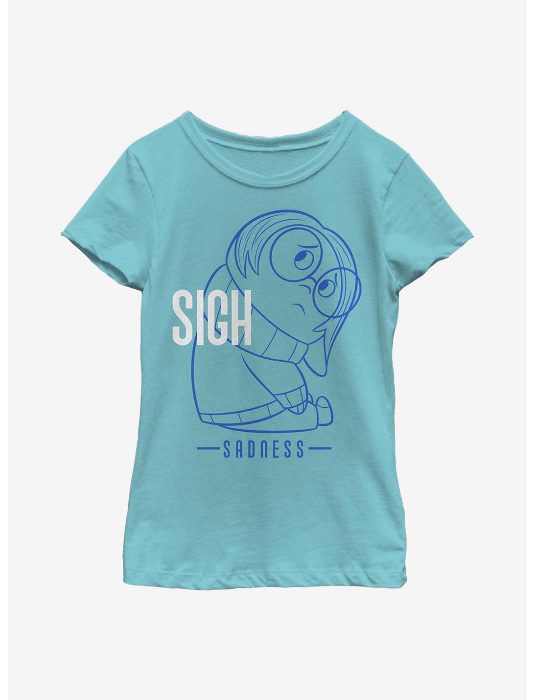 Disney Pixar Inside Out Sigh Sadness Youth Girls T-Shirt, TAHI BLUE, hi-res