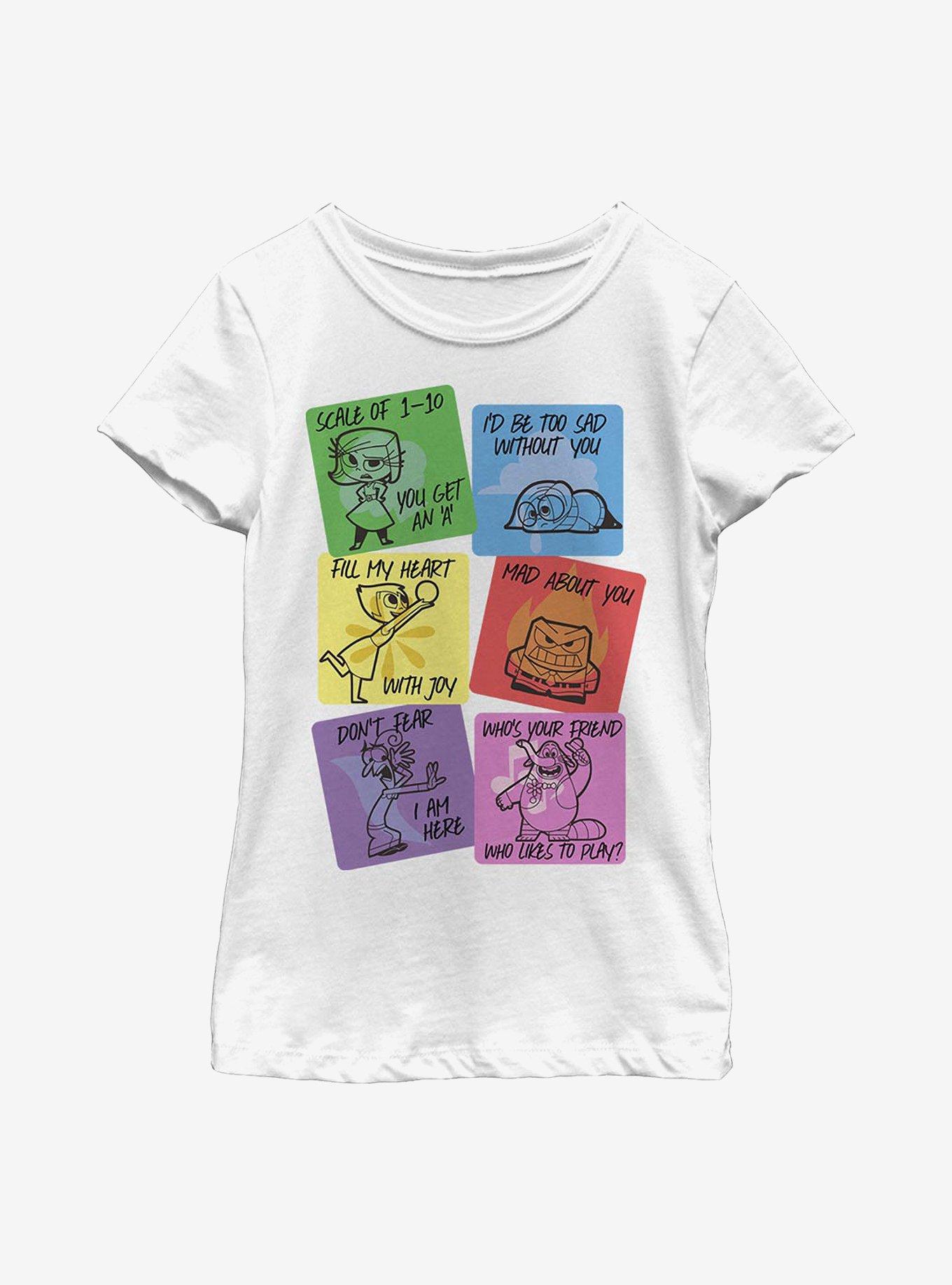 Disney Pixar Inside Out Vday Cards Youth Girls T-Shirt, , hi-res