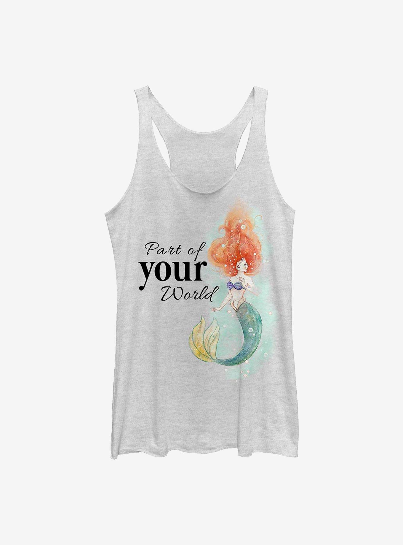 Disney The Little Mermaid Peaceful Ariel World Womens Tank Top, , hi-res