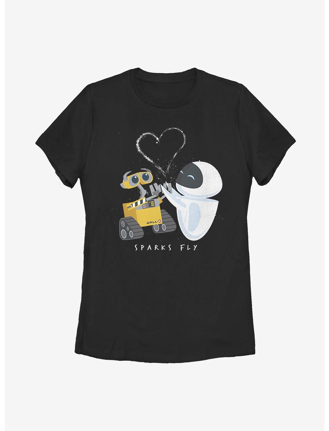 Disney Pixar WALL-E Sparks Fly Womens T-Shirt, BLACK, hi-res