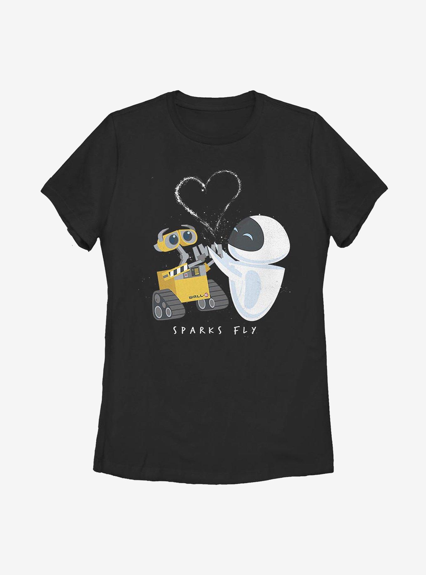 Disney Pixar WALL-E Sparks Fly Womens T-Shirt, BLACK, hi-res