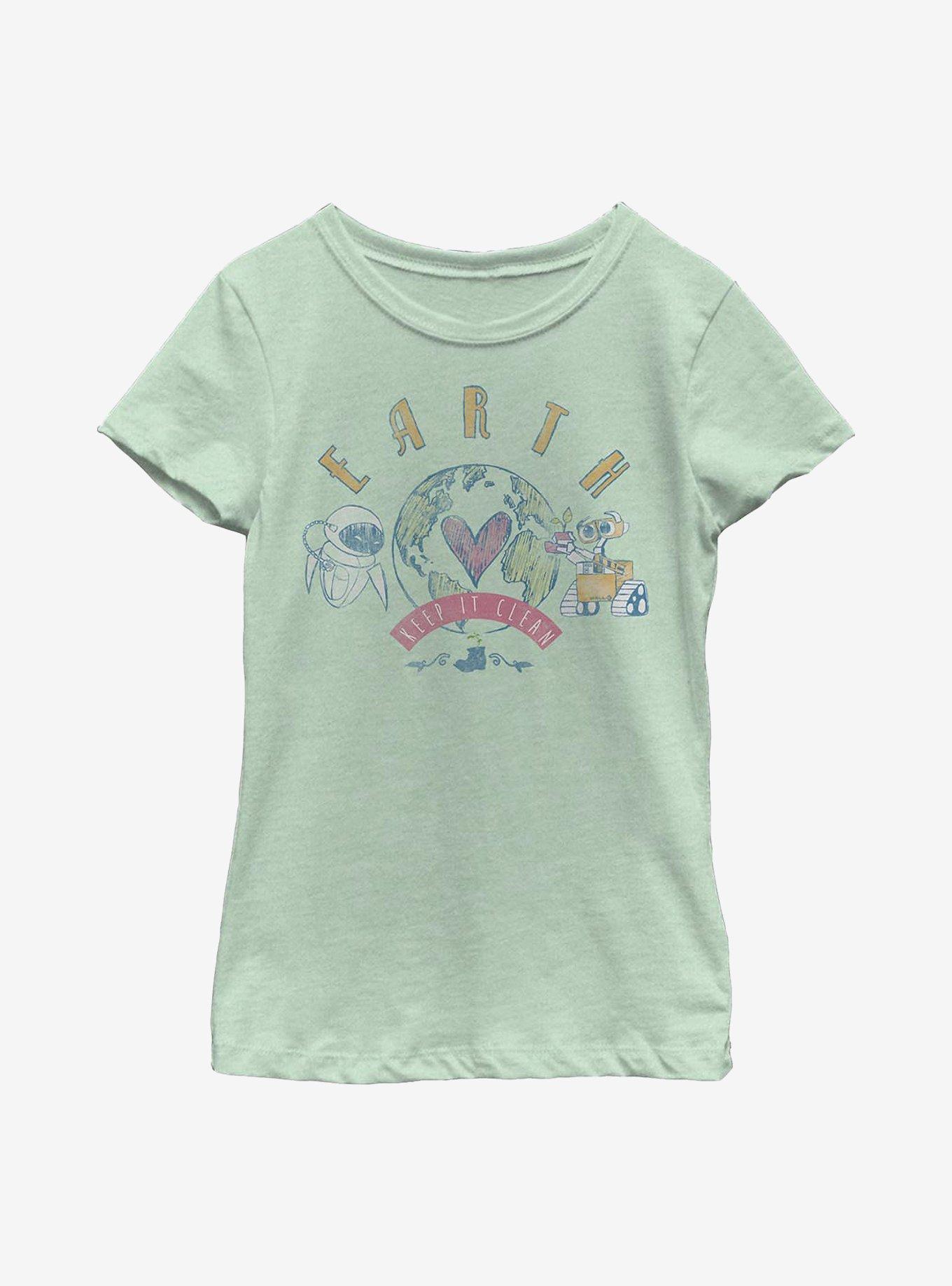 Disney Pixar WALL-E Ocean Love Youth Girls T-Shirt, MINT, hi-res