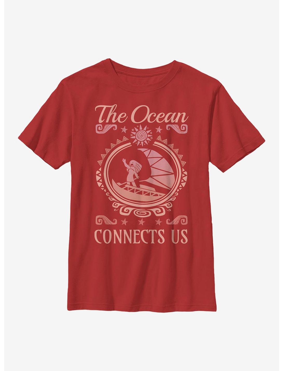 Disney Moana Connect Us Youth T-Shirt, RED, hi-res