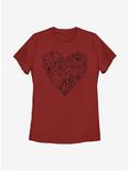 Disney Pixar Toy Story Group Doodle Heart Womens T-Shirt, RED, hi-res