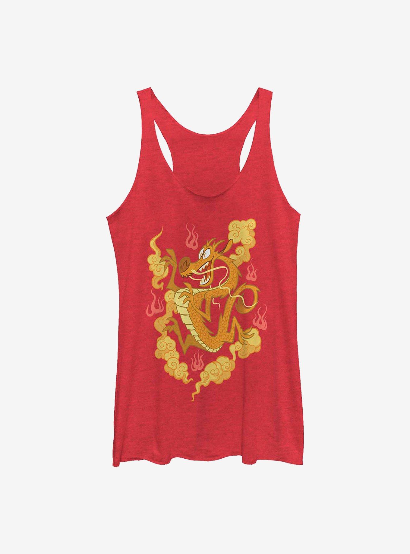 Disney Ralph Breaks The Internet Mulan Mushu Womens Tank Top, RED HTR, hi-res