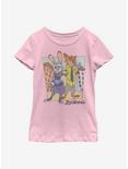 Disney Zootopia Wilde And Hopps Youth Girls T-Shirt, PINK, hi-res