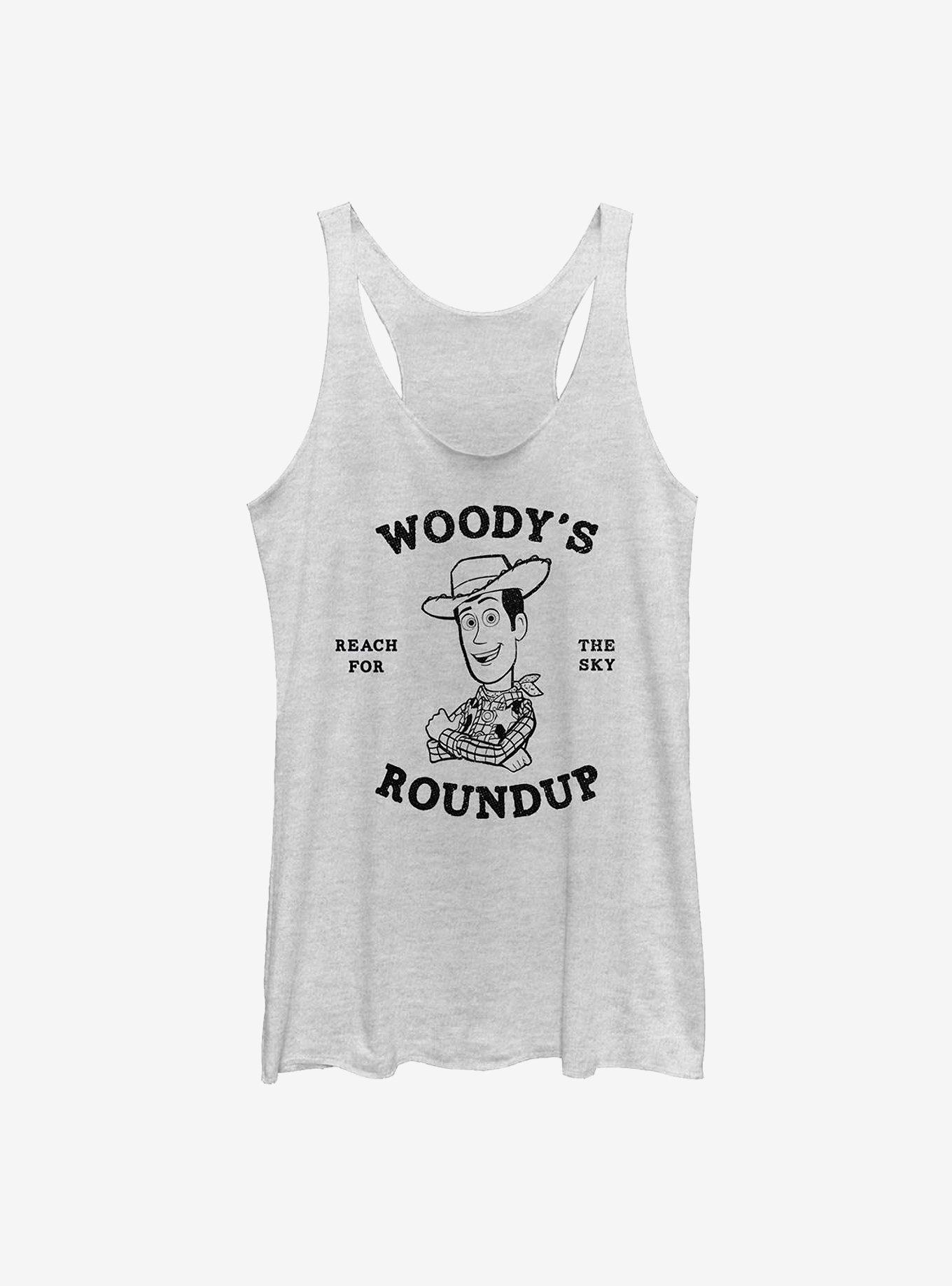 Disney Pixar Toy Story 4 Woody's Roundup Womens Tank Top, WHITE HTR, hi-res